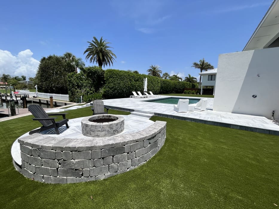 Natural stone patio