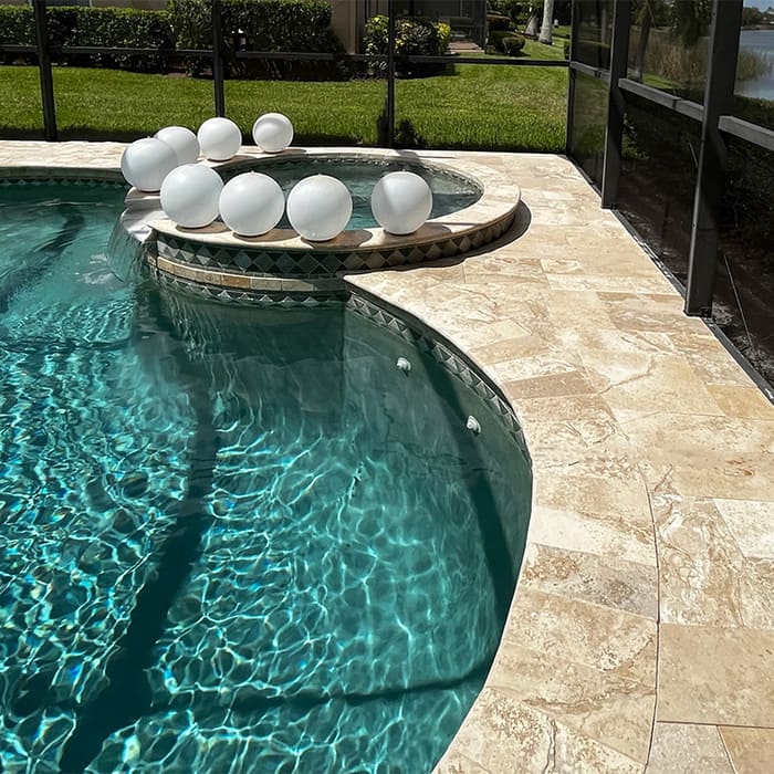 Paver walkway and landscaping